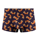 Space Fox Pattern Print Men's Boxer Briefs