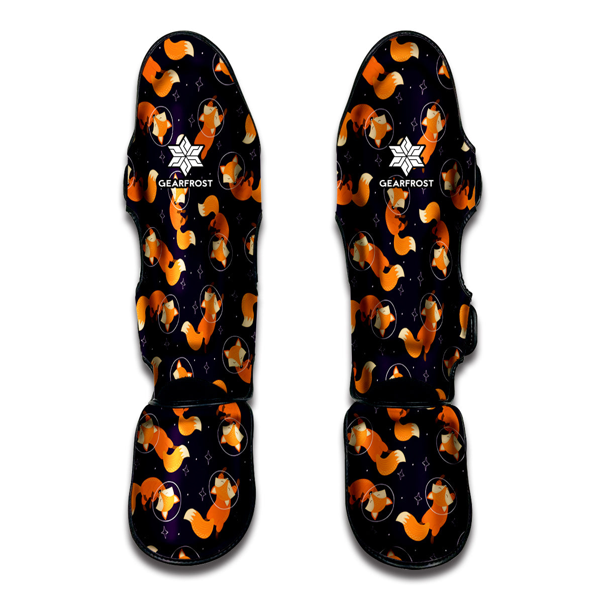 Space Fox Pattern Print Muay Thai Shin Guard