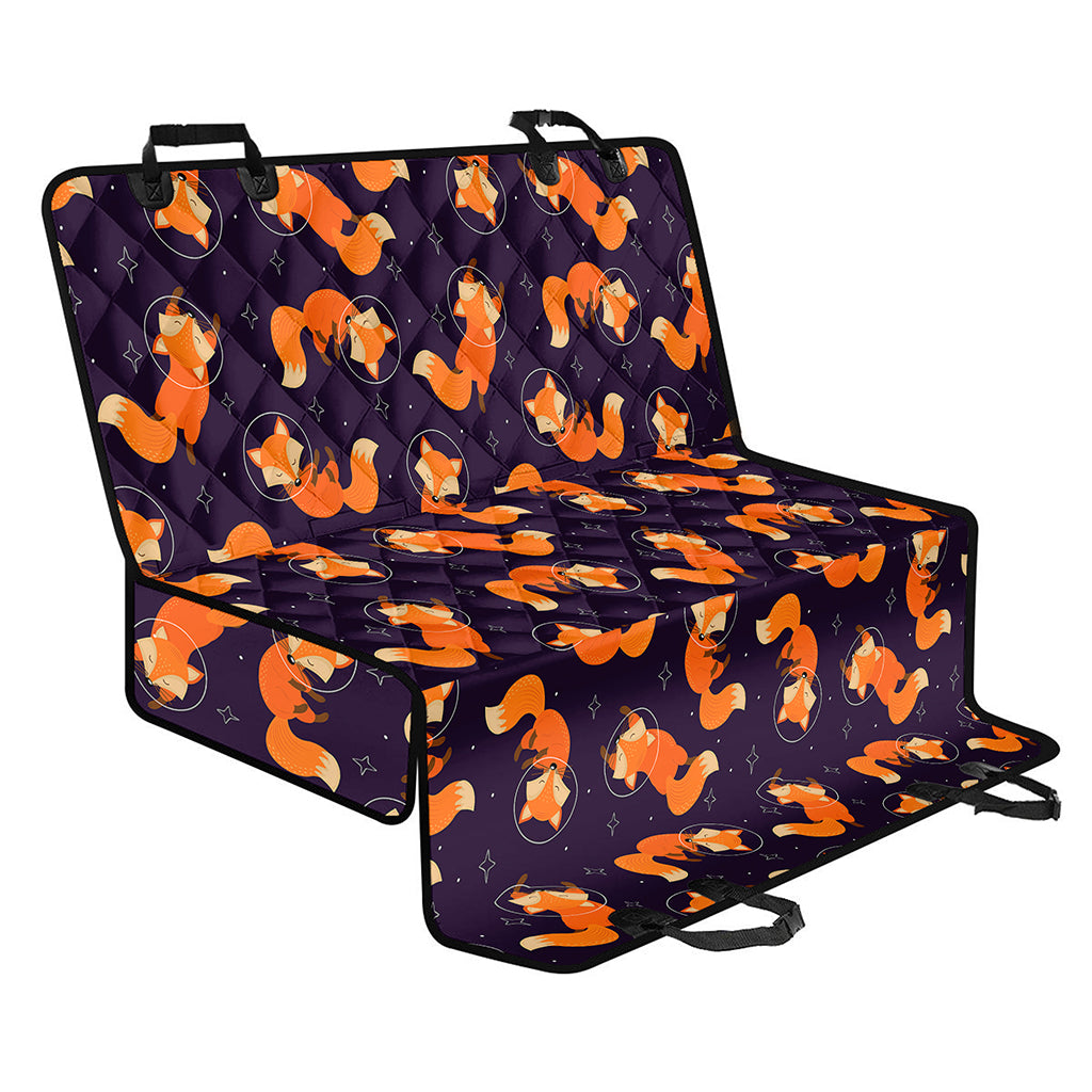 Space Fox Pattern Print Pet Car Back Seat Cover