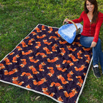 Space Fox Pattern Print Quilt