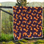 Space Fox Pattern Print Quilt