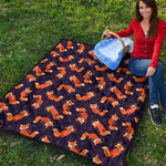Space Fox Pattern Print Quilt