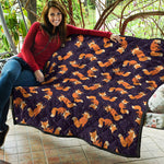 Space Fox Pattern Print Quilt
