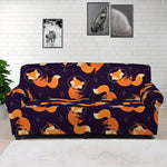 Space Fox Pattern Print Sofa Cover