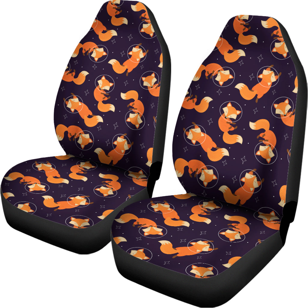 Space Fox Pattern Print Universal Fit Car Seat Covers