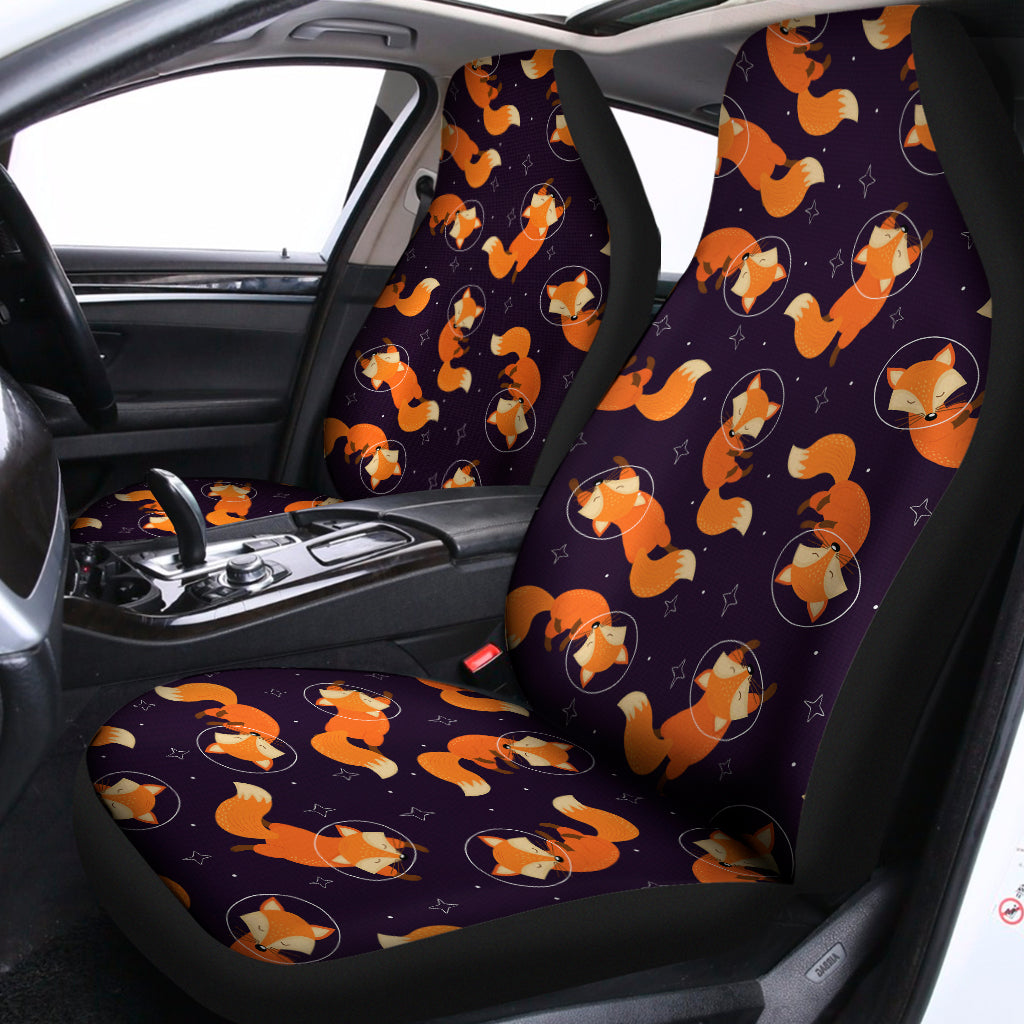 Space Fox Pattern Print Universal Fit Car Seat Covers