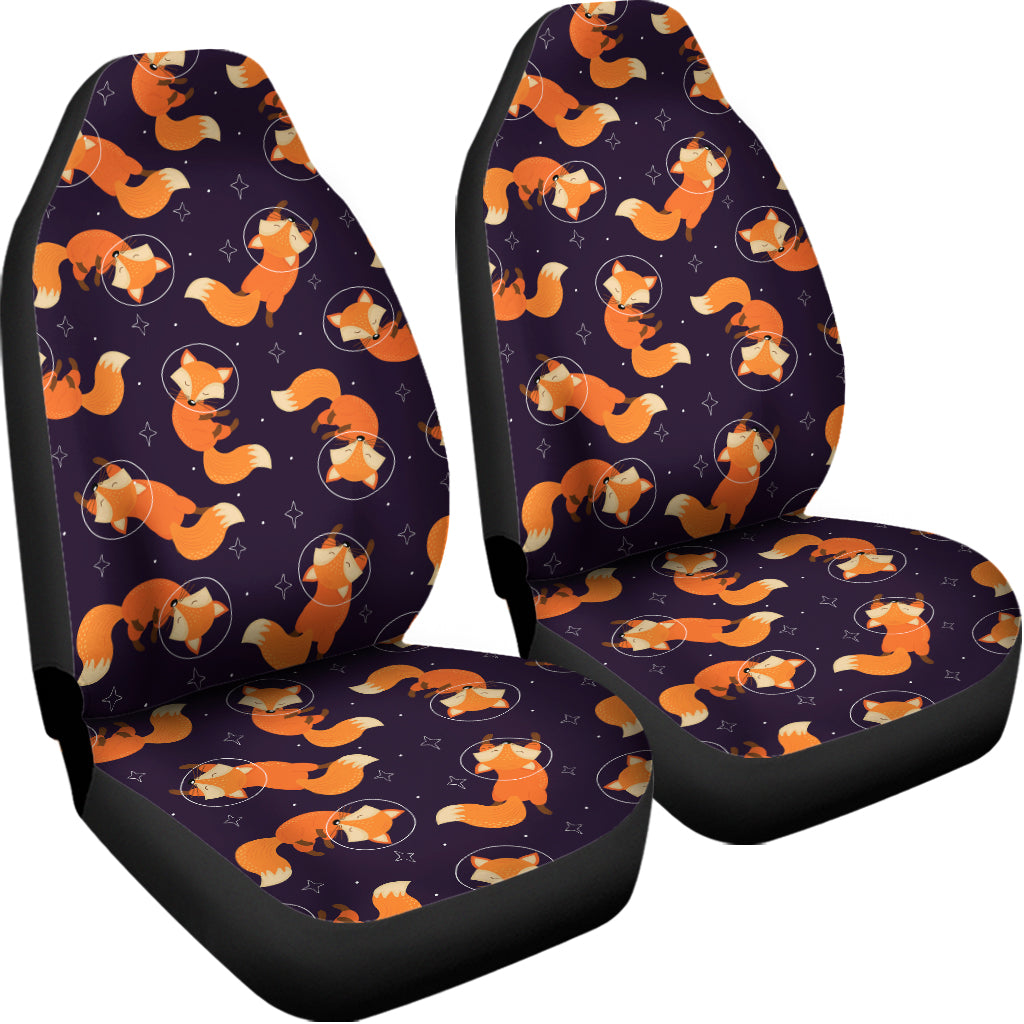 Space Fox Pattern Print Universal Fit Car Seat Covers