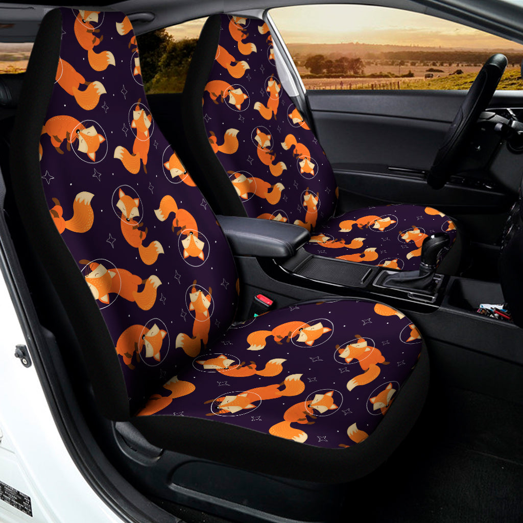 Space Fox Pattern Print Universal Fit Car Seat Covers