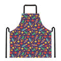 Space Rockets Pattern Print Apron