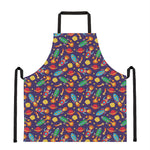 Space Rockets Pattern Print Apron