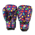 Space Rockets Pattern Print Boxing Gloves