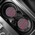 Space Rockets Pattern Print Car Coasters