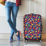 Space Rockets Pattern Print Luggage Cover