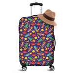 Space Rockets Pattern Print Luggage Cover