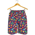 Space Rockets Pattern Print Men's Shorts