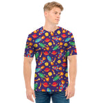 Space Rockets Pattern Print Men's T-Shirt