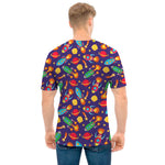 Space Rockets Pattern Print Men's T-Shirt