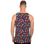 Space Rockets Pattern Print Men's Tank Top