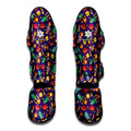 Space Rockets Pattern Print Muay Thai Shin Guards