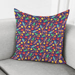 Space Rockets Pattern Print Pillow Cover