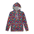 Space Rockets Pattern Print Pullover Hoodie
