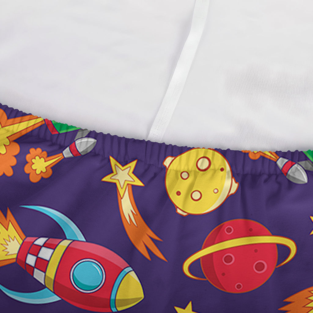 Space Rockets Pattern Print Sofa Cover