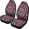Space Rockets Pattern Print Universal Fit Car Seat Covers