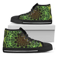 Sparkle Kaleidoscope Print Black High Top Sneakers