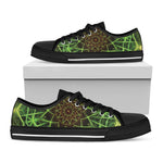 Sparkle Kaleidoscope Print Black Low Top Shoes