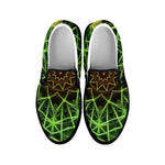 Sparkle Kaleidoscope Print Black Slip On Shoes