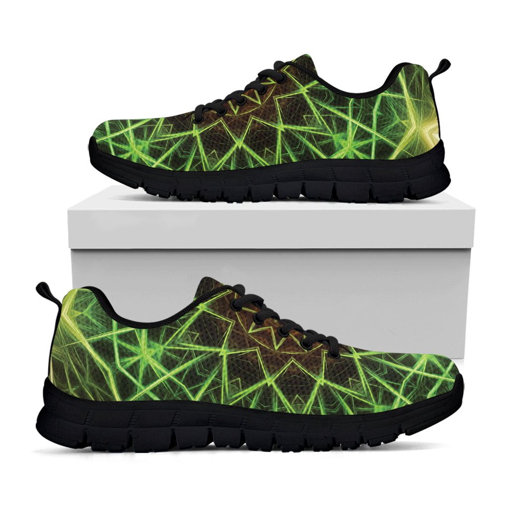 Sparkle Kaleidoscope Print Black Sneakers