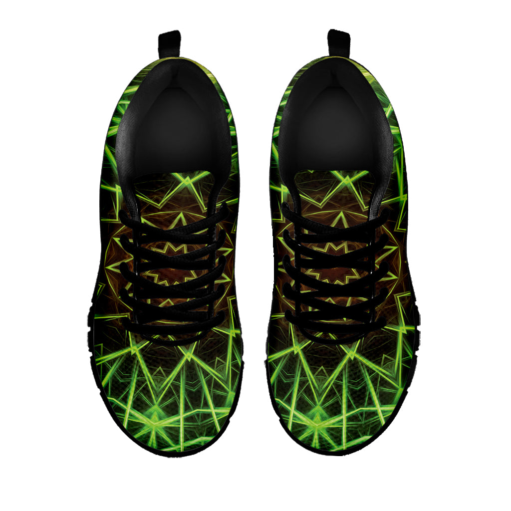 Sparkle Kaleidoscope Print Black Sneakers
