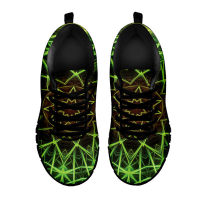Sparkle Kaleidoscope Print Black Sneakers