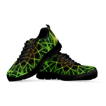 Sparkle Kaleidoscope Print Black Sneakers