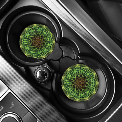 Sparkle Kaleidoscope Print Car Coasters