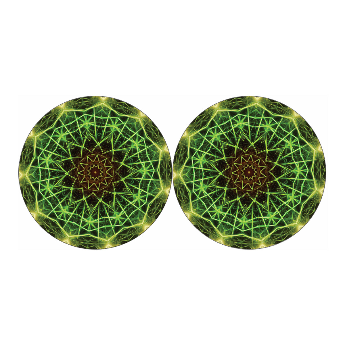 Sparkle Kaleidoscope Print Car Coasters