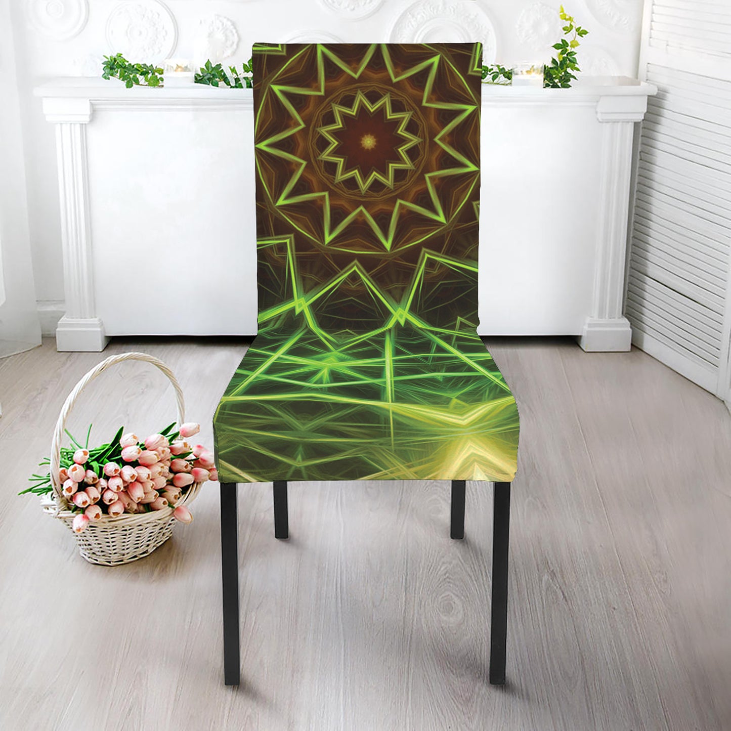 Sparkle Kaleidoscope Print Dining Chair Slipcover