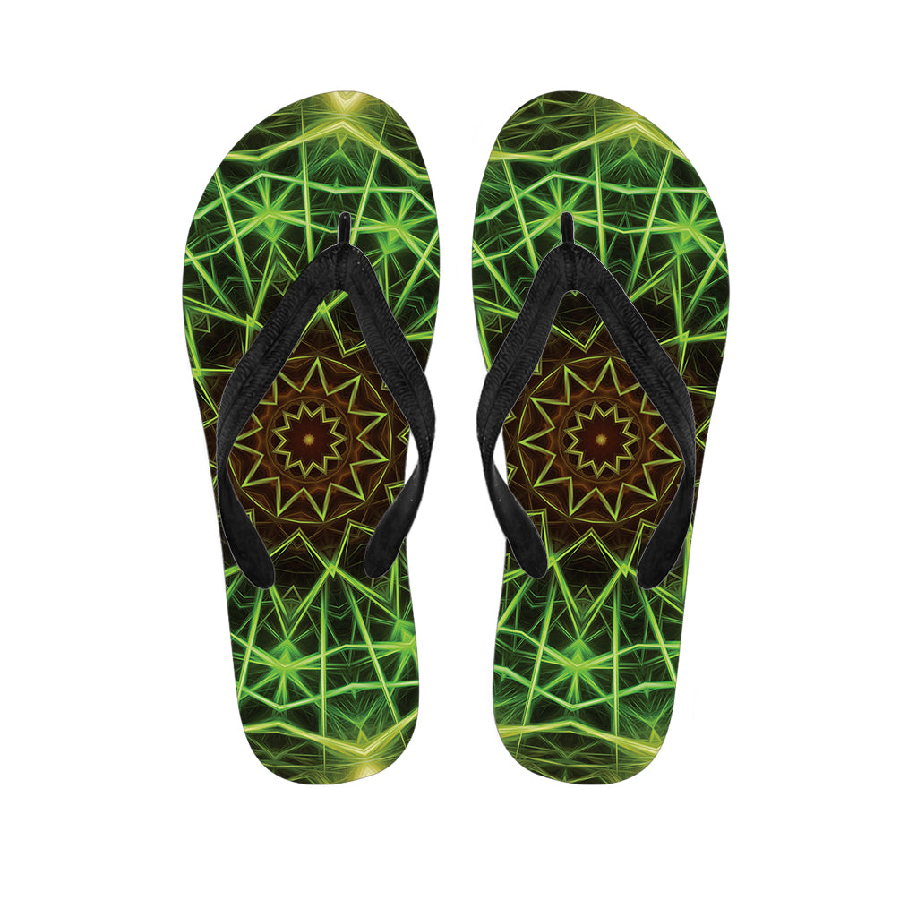 Sparkle Kaleidoscope Print Flip Flops