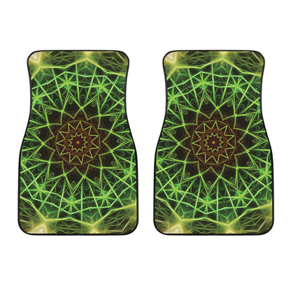 Sparkle Kaleidoscope Print Front Car Floor Mats