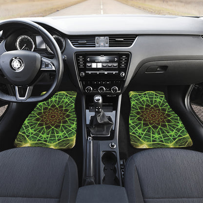Sparkle Kaleidoscope Print Front Car Floor Mats