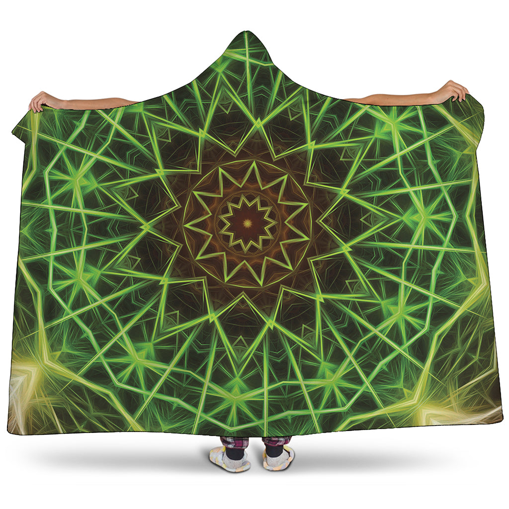 Sparkle Kaleidoscope Print Hooded Blanket