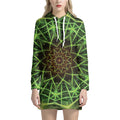 Sparkle Kaleidoscope Print Pullover Hoodie Dress