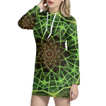 Sparkle Kaleidoscope Print Hoodie Dress