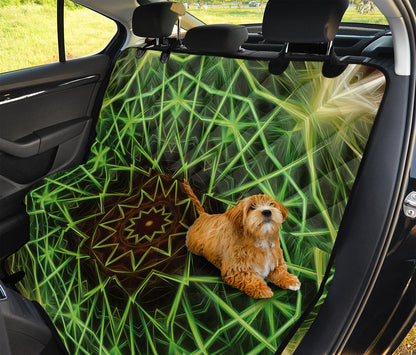Sparkle Kaleidoscope Print Pet Car Back Seat Cover