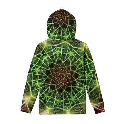 Sparkle Kaleidoscope Print Pullover Hoodie