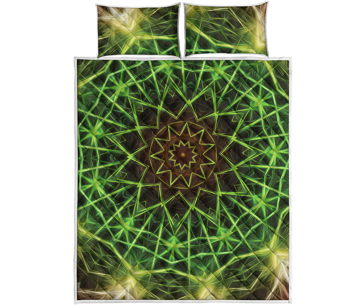 Sparkle Kaleidoscope Print Quilt Bed Set
