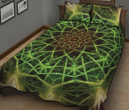 Sparkle Kaleidoscope Print Quilt Bed Set