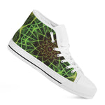 Sparkle Kaleidoscope Print White High Top Shoes