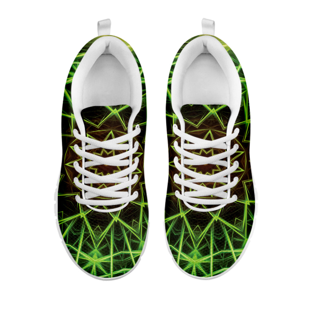 Sparkle Kaleidoscope Print White Sneakers