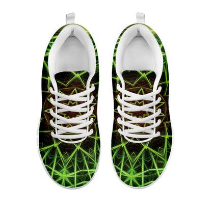Sparkle Kaleidoscope Print White Sneakers
